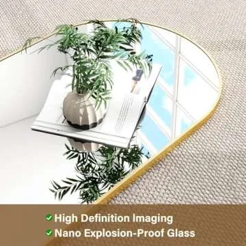 HARRITPURE Arched Full Length Mirror - Elegant Decor
