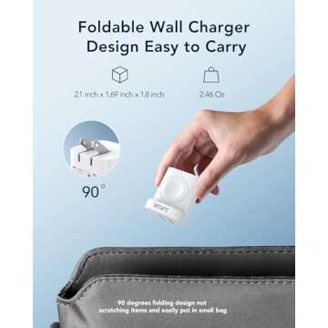 VRURC for Apple Watch Charger, PD 20W Fast Charging Block with Foldable Plug, USB C Wall Charger Power Adapter with Dual Port Compatible with iPhone, Samsung, Android,Tablets-White
