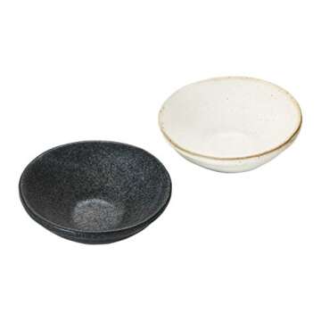 Creative Co-Op Set of 12, 3.5" D Stoneware Bowl with Reactive Glaze, White Serveware, Multi