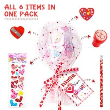 Valentine's Day Giant Lollipop Stationery Set for Kids