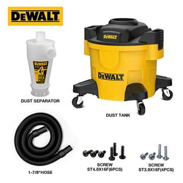 DEWALT Cyclone Dust Separator: 99.5% Efficiency Collecting System