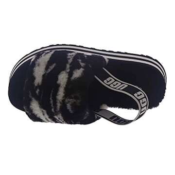 UGG Women's Disco Marble Slide Slipper, BLACK, 10