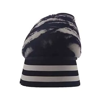 UGG Women's Disco Marble Slide Slipper, BLACK, 10