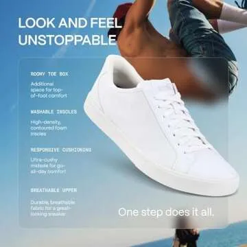 Kizik Irvine Comfortable Breathable Stretch Slip On Sneakers- Easy Slip-Ons | Casual Shoes for Men, Women and Elderly | Stylish, Convenient and Orthopedic Shoes for Everyday- White M6.5/W8