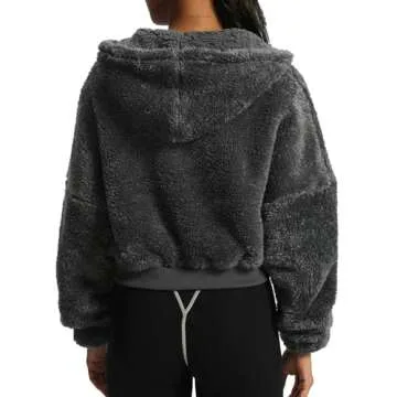 Aoxjox Women's Oversized Fuzzy Teddy Hoodie Sweatshirt