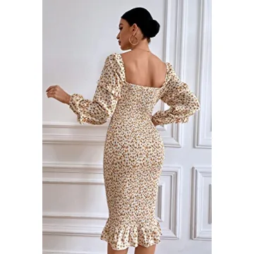 Stylish Floral Midi Dress for Maternity & Beyond