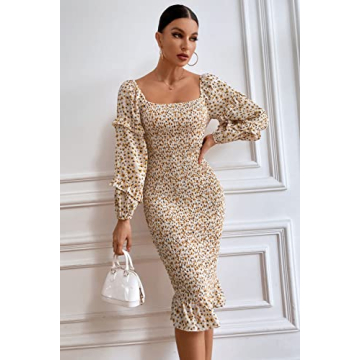 Stylish Floral Midi Dress for Maternity & Beyond