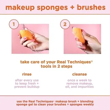 Real Techniques 5 Piece Makeup Brush Set with Blender for Flawless Looks