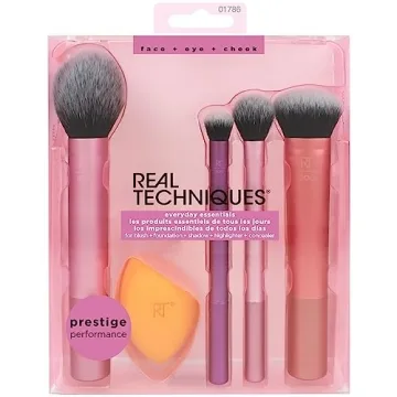 Real Techniques 5 Piece Makeup Brush Set with Blender for Flawless Looks