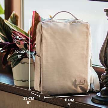 Nordace Siena II Mini Smart Backpack for Everyday Use with USB Charging Port, Water Resistant - Slee...