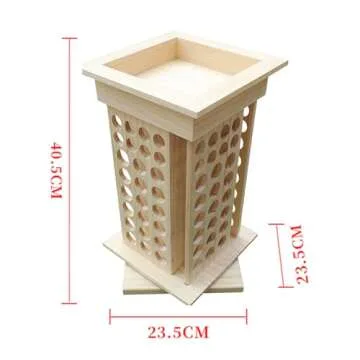 Elegant Rotatable Essential Oil Wooden Organizer