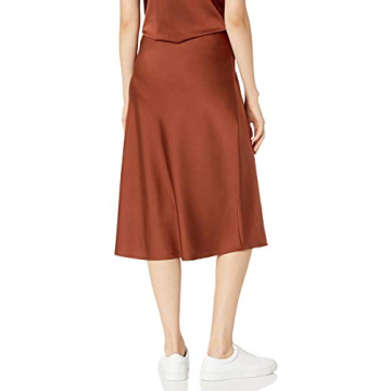 The Drop Women's Maya Silky Slip Skirt, Tortoise Shell, M