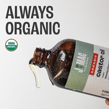 Organic Castor Oil Cold Pressed in Glass Bottle 16 oz