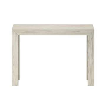 Plank+Beam Modern Solid Wood Console Table, 46.25 Inch, Sofa Table, Narrow Entryway Table for Hallway, Behind The Couch, Living Room, Foyer, Easy Assembly, Coastal White