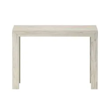 Plank+Beam Modern Solid Wood Console Table, 46.25 Inch, Sofa Table, Narrow Entryway Table for Hallway, Behind The Couch, Living Room, Foyer, Easy Assembly, Coastal White