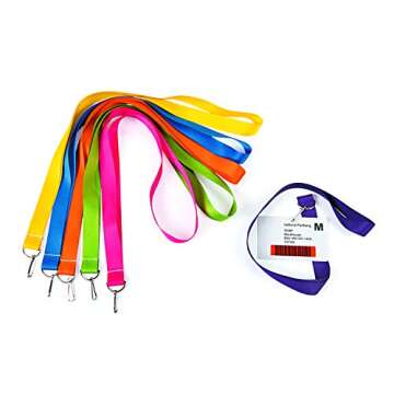 Fun Express Colorful Neon Lanyards (1 Dozen) ID Badge Holder Lanyards, Neck Lanyards, DIY Name Badge...