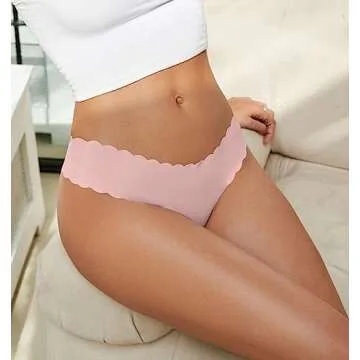 Wetopkim Seamless Thongs for Women, No Show Panties Pack