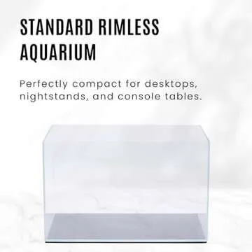 Ultum Nature Systems Ultra Clear Rimless Aquarium - Low Iron Glass Fish Tank with 45° Mitered Edges, 5mm-15mm Thick, Leveling Mat Included - 45U, 5mm Glass (17.71x11.02x11.02IN | 45x28x28CM)