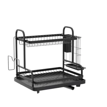 Kitsure Rustproof 2-Tier Dish Drying Rack Space-Saver
