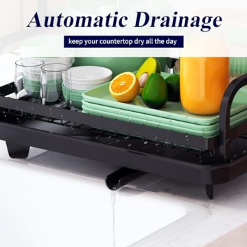 Kitsure Rustproof 2-Tier Dish Drying Rack Space-Saver