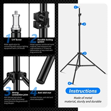 Neewer 75" Light Stand - Lightweight & Durable for Photographers