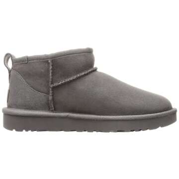 UGG Women's Classic Ultra Mini Boot, Grey, 08