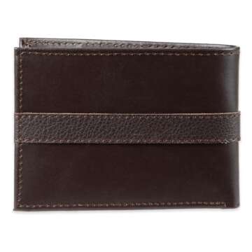 Tommy Hilfiger Men's Leather Wallet - Slim Bifold, Brown