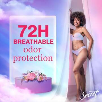 Secret Fresh Antiperspirant and Deodorant for Women, 48hr Freshness, Sweat & Odor Protection, PH Balancing Minerals, Invisible Solid, Rose Scent, 2.6 oz (Pack of 3)