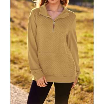 BTFBM Women Fashion Quilted Pattern Lightweight Zipper Long Sleeve Plain Casual Ladies Sweatshirts Pullovers Shirts Tops