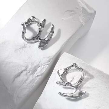 Y2k Statement Earrings For Women 925 Sterling Silver Earrings Irregular Unique Earrings Jewelry