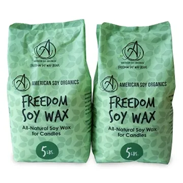 American Soy Organics Freedom Soy Wax Beads - Natural Candle Making Supplies, 10 lbs for Container C...