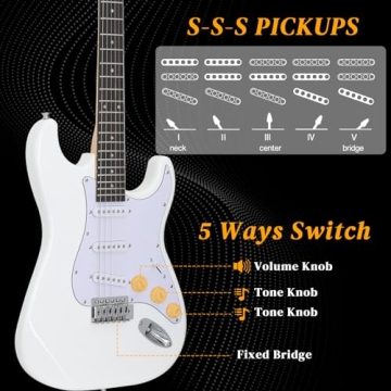 Ktaxon 39 Inch Electric Guitar Full-Size Beginner Kit
