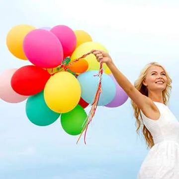 PeStary 100 pcs 12inches Latex Balloons Assored Colorful Birthday Wedding Party Decoration 14 Colors (Assorted)