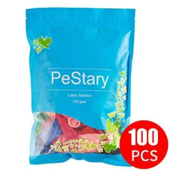 PeStary 100 pcs 12inches Latex Balloons Assored Colorful Birthday Wedding Party Decoration 14 Colors (Assorted)