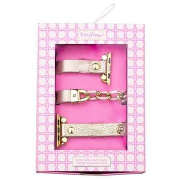 Lilly Pulitzer Skinny Leatherette Watch Band with Chain