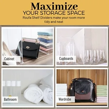 ROUFA Clear Acrylic Shelf Dividers Adjustable Closet Organizer