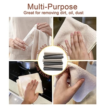 K&janet6am Microfiber Dish Cloths - Super Absorbent Set