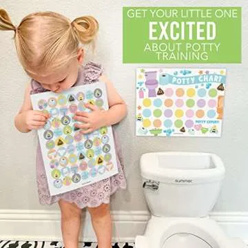 Hadley Designs Potty Training Chart with Stickers for Kids
