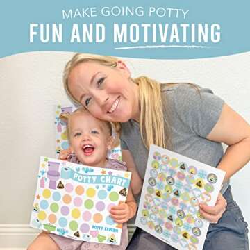 Hadley Designs Potty Training Chart with Stickers for Kids