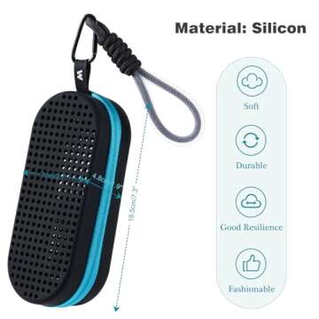 MSNATURALLY Swim Goggle Case For Swimming Goggles, Silicone Protective Cases with Drain Hole for Men...