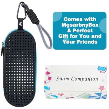 MSNATURALLY Swim Goggle Case For Swimming Goggles, Silicone Protective Cases with Drain Hole for Mens Goggles, Summer Must Haves, Black