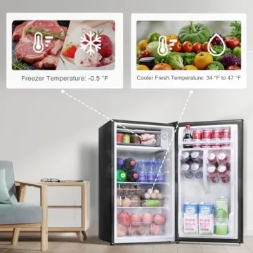 Frostorm 3.2 Cu Ft Mini Fridge - Energy Efficient & Compact