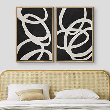 MUDECOR Framed Canvas Abstract Art Set 16x24