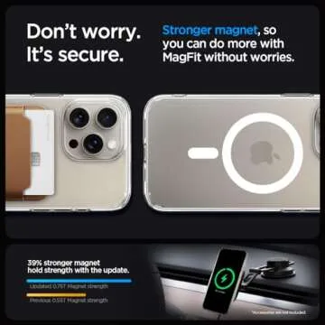 Spigen Ultra Hybrid MagFit Designed for iPhone 15 Pro Max Case (2023) [Anti-Yellowing] [Military-Grade Protection] Compatible with MagSafe - White