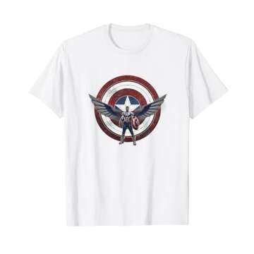 Marvel Falcon Winter Soldier Captain America Shield Wings T-Shirt - Officially Licensed Apparel