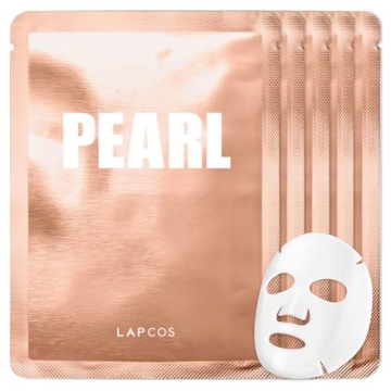 LAPCOS Pearl Sheet Mask for Hydration and Glow - 5-Pack