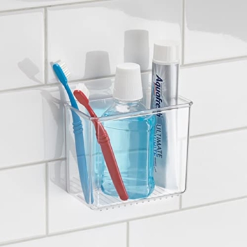 Versatile mDesign Wall Mount Storage Organizer 6" - Clear