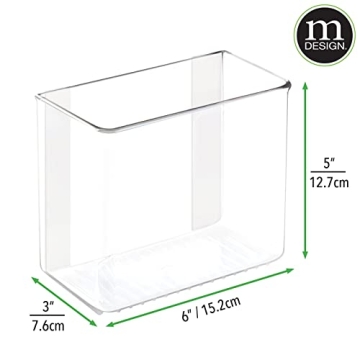 Versatile mDesign Wall Mount Storage Organizer 6" - Clear