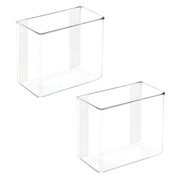 Versatile mDesign Wall Mount Storage Organizer 6" - Clear