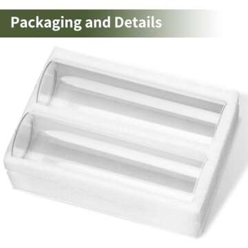 Fixwal Set of 2 Clear Glass Cylinder Vases for Centerpieces, 12 x 4 Inch Tall Glass Hurricane Floating Candle Holder Vase for Table, Wedding Decorations, Flower Vase for Decor